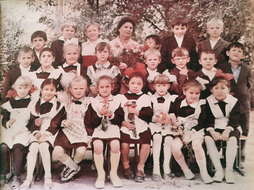1992 год, 1 класс, школа №55, Бишкек.