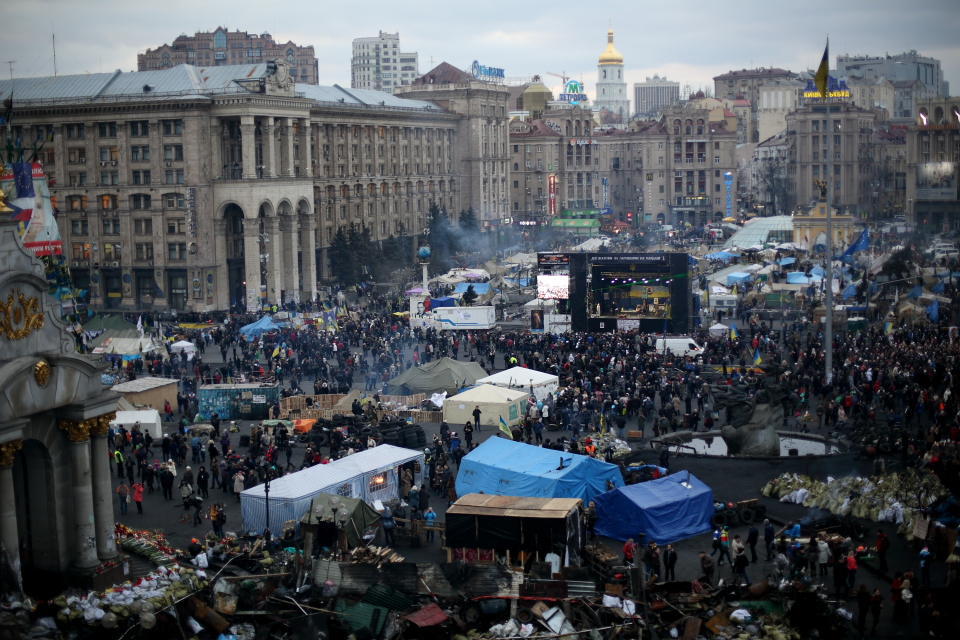 Киев после смены власти в Украине.