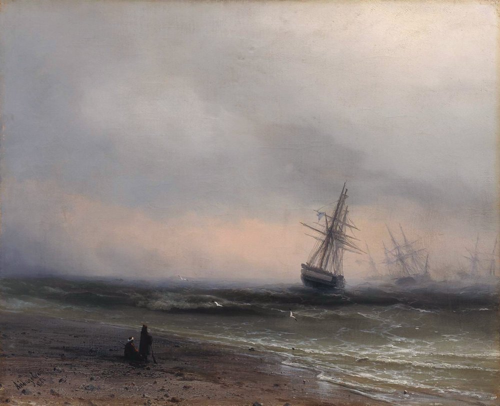 "Морской пейзаж в Крыму", Иван Айвазовский, 1866 год