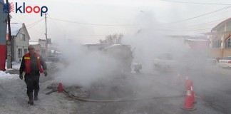 Видео: Прорыв теплосети на востоке Бишкека