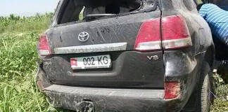 Фото: Джип вице-премьера попал в ДТП на трассе Бишкек-Ош