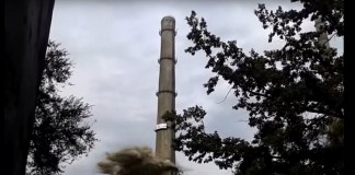Видео: Трубу ТЭЦ Бишкека взорвали во время реконструкции