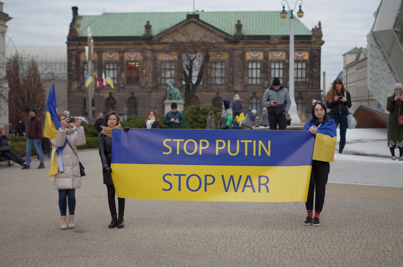 Иллюстрация: Bohdan Bobrowski/flickr Протест против войны в Украине. Понзань (Польша).